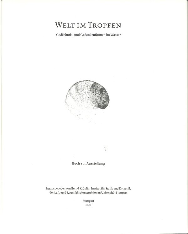 Book "Welt im Tropfen" (German edition) by Prof. Dr. Bernd Kröplin